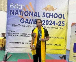 History in the making! For the first time ever, Rajasthan\'s U-19 Girls team, led by our very own Suhani Banthia, has created history at the SGFI School Nationals in Leh Ladakh by winning the prestigious Silver Medal!